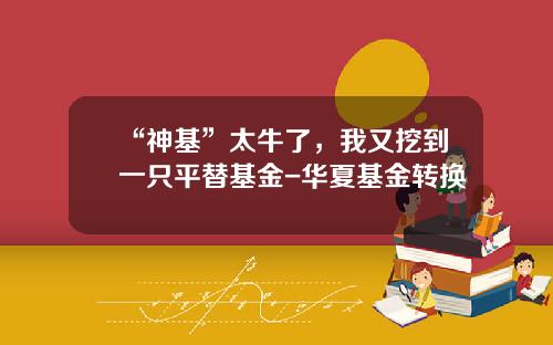 “神基”太牛了，我又挖到一只平替基金-华夏基金转换