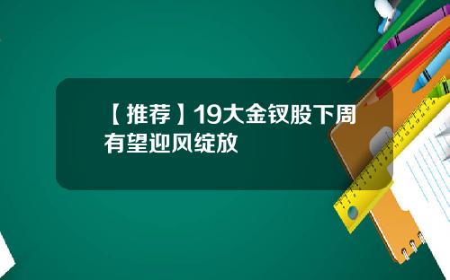 【推荐】19大金钗股下周有望迎风绽放