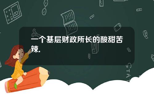 一个基层财政所长的酸甜苦辣.