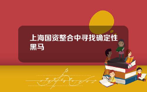 上海国资整合中寻找确定性黑马