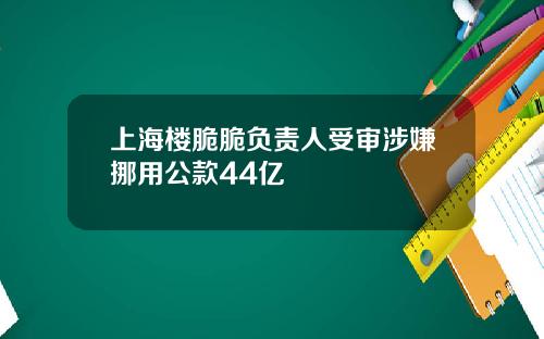 上海楼脆脆负责人受审涉嫌挪用公款44亿