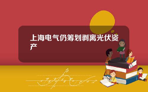 上海电气仍筹划剥离光伏资产