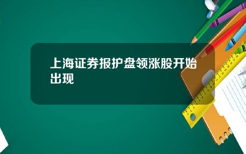 上海证券报护盘领涨股开始出现