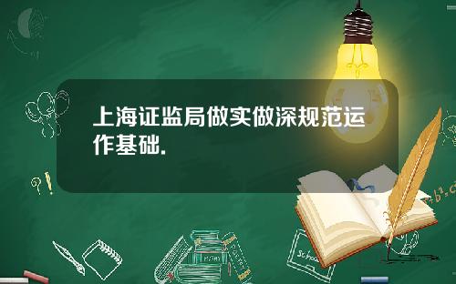 上海证监局做实做深规范运作基础.