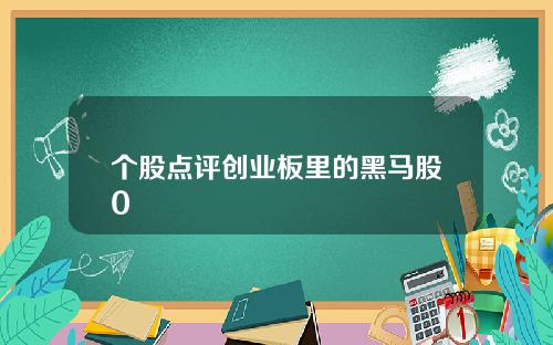 个股点评创业板里的黑马股0