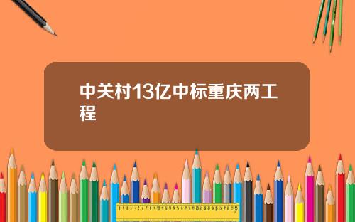 中关村13亿中标重庆两工程
