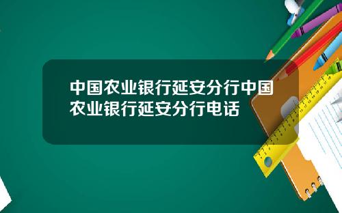 中国农业银行延安分行中国农业银行延安分行电话