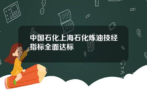 中国石化上海石化炼油技经指标全面达标