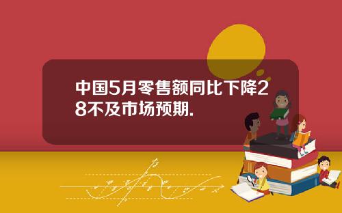 中国5月零售额同比下降28不及市场预期.