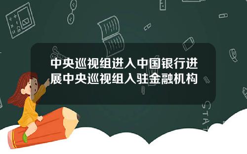 中央巡视组进入中国银行进展中央巡视组入驻金融机构