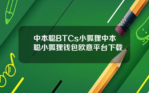 中本聪BTCs小狐狸中本聪小狐狸钱包欧意平台下载
