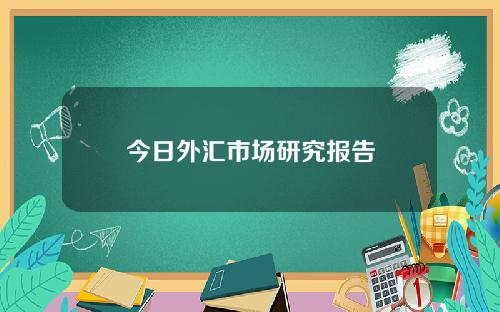 今日外汇市场研究报告