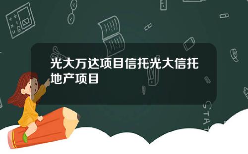 光大万达项目信托光大信托地产项目