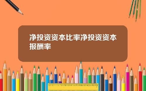 净投资资本比率净投资资本报酬率