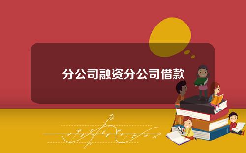 分公司融资分公司借款