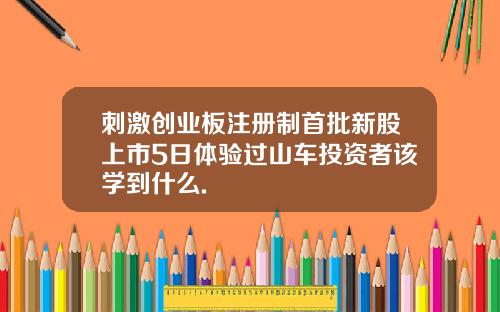 刺激创业板注册制首批新股上市5日体验过山车投资者该学到什么.