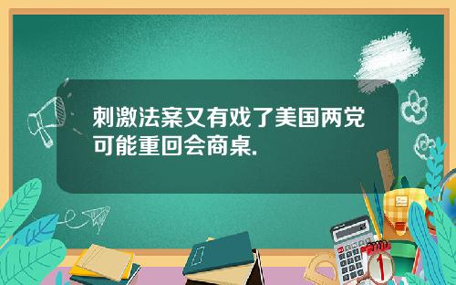 刺激法案又有戏了美国两党可能重回会商桌.