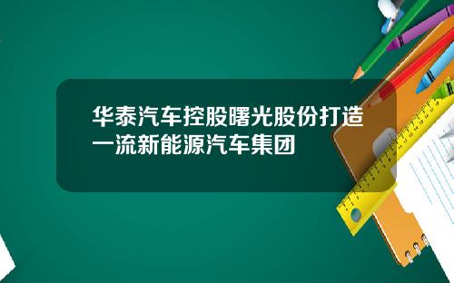 华泰汽车控股曙光股份打造一流新能源汽车集团