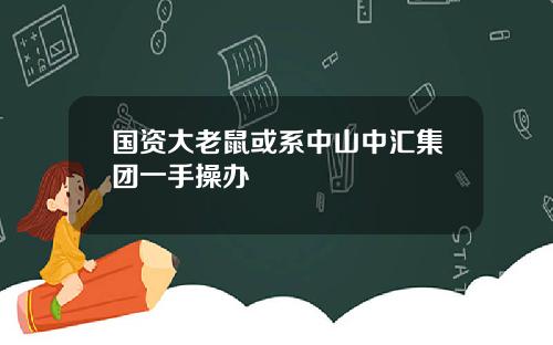 国资大老鼠或系中山中汇集团一手操办