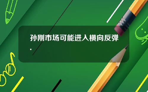 孙刚市场可能进入横向反弹.