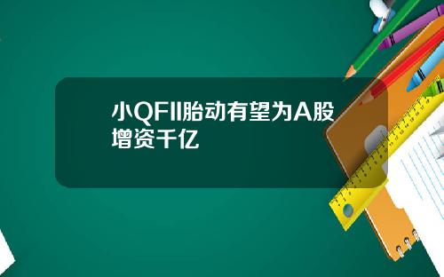 小QFII胎动有望为A股增资千亿