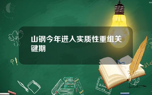山钢今年进入实质性重组关键期