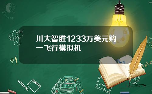 川大智胜1233万美元购一飞行模拟机