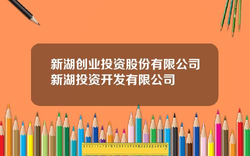 新湖创业投资股份有限公司新湖投资开发有限公司
