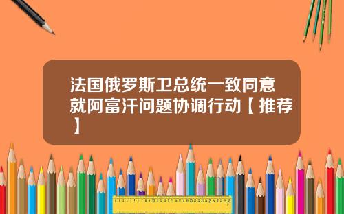 法国俄罗斯卫总统一致同意就阿富汗问题协调行动【推荐】