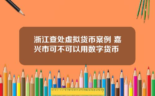 浙江查处虚拟货币案例 嘉兴市可不可以用数字货币