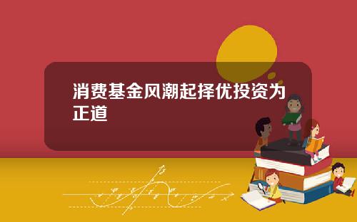 消费基金风潮起择优投资为正道