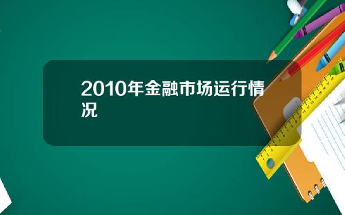 2010年金融市场运行情况