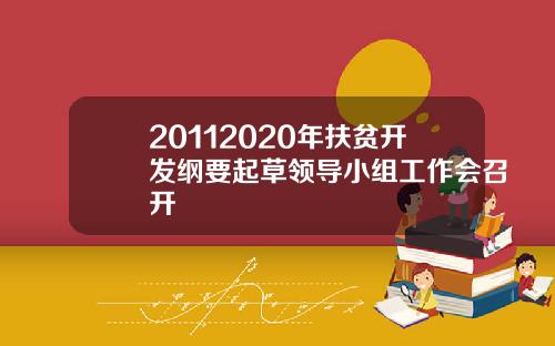 20112020年扶贫开发纲要起草领导小组工作会召开