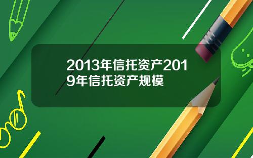 2013年信托资产2019年信托资产规模