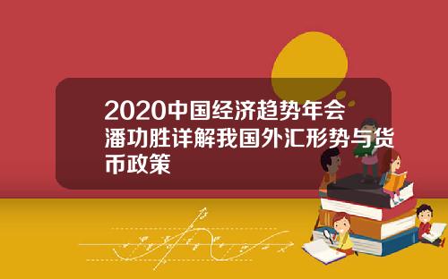 2020中国经济趋势年会潘功胜详解我国外汇形势与货币政策