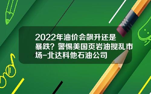 2022年油价会飙升还是暴跌？警惕美国页岩油搅乱市场-北达科他石油公司