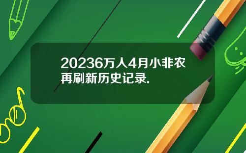 20236万人4月小非农再刷新历史记录.
