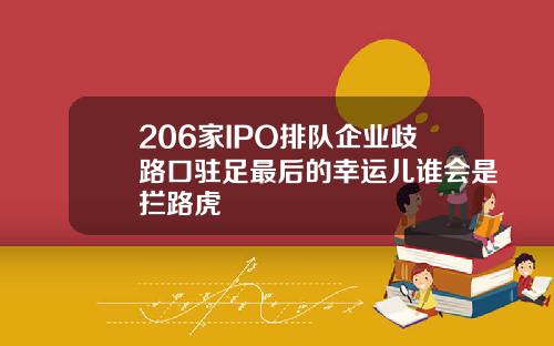 206家IPO排队企业歧路口驻足最后的幸运儿谁会是拦路虎