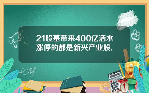 21股基带来400亿活水涨停的都是新兴产业股.