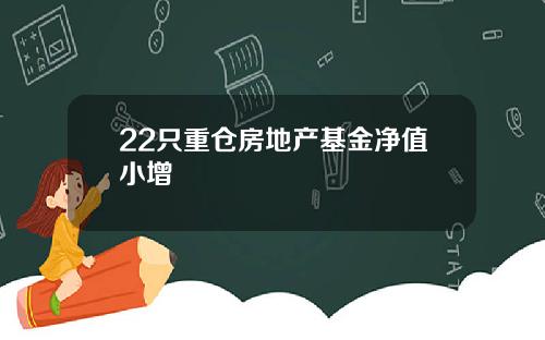 22只重仓房地产基金净值小增