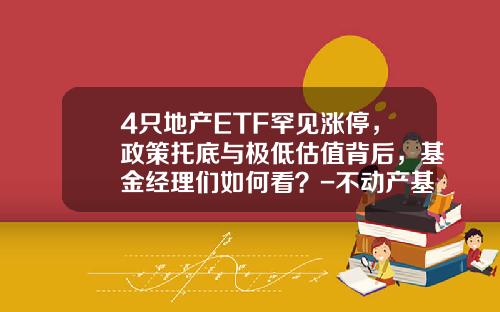 4只地产ETF罕见涨停，政策托底与极低估值背后，基金经理们如何看？-不动产基金