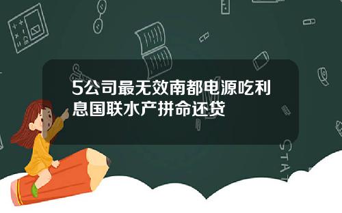 5公司最无效南都电源吃利息国联水产拼命还贷