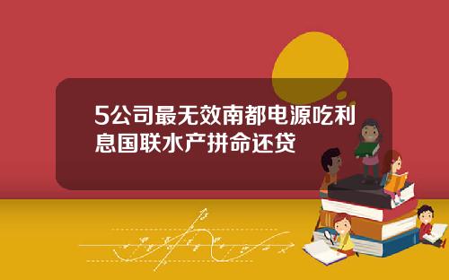 5公司最无效南都电源吃利息国联水产拼命还贷