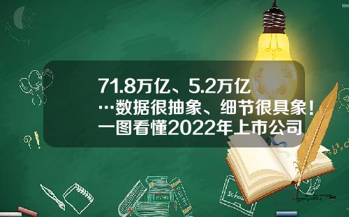 71.8万亿、5.2万亿…数据很抽象、细节很具象！一图看懂2022年上市公司年报信息点-上市公司年报内容