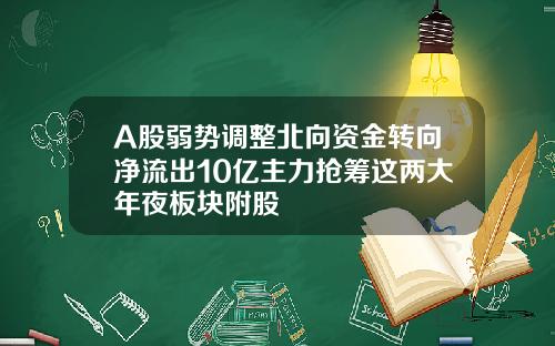 A股弱势调整北向资金转向净流出10亿主力抢筹这两大年夜板块附股