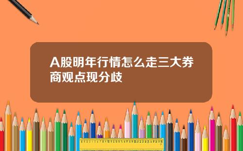 A股明年行情怎么走三大券商观点现分歧