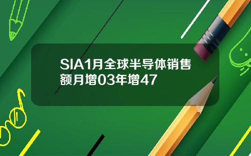 SIA1月全球半导体销售额月增03年增47