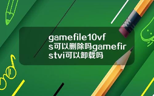 gamefile10vfs可以删除吗gamefirstvi可以卸载吗