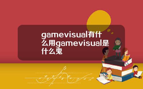 gamevisual有什么用gamevisual是什么鬼
