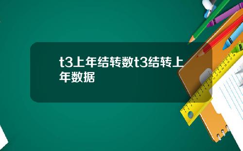 t3上年结转数t3结转上年数据